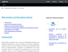 Tablet Screenshot of normateca.energia.gob.mx